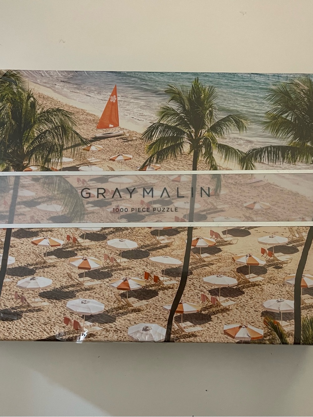 Gray Malin 1000-Piece Beach Puzzle - Beige and Orange